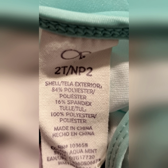 OP girls size 2T green with white hearts, has attached tulle, super cute, EUC+ - Picture 3 of 3